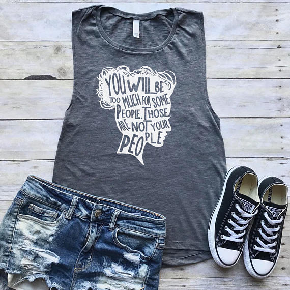 Not Your People Women's Muscle Boyfriend Tank Top by Etsy Seller TurnerAndPoochCo